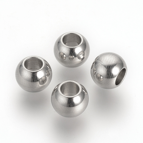 

PandaHall 304 Stainless Steel European Beads, Large Hole Beads, Rondelle, Stainless Steel Color, 8x6mm, Hole: 4mm 304 Stainless Steel...