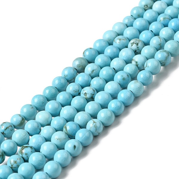 

PandaHall Dyed & Heated Natural Magnesite Beads Strands, Round, 4mm, Hole: 0.6mm, about 94pcs/strand, 15.35 inch(39cm) Magnesite Round