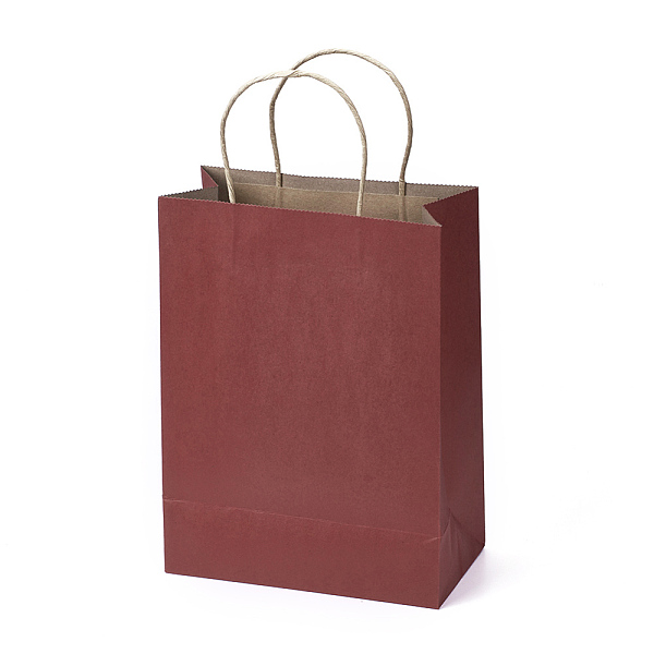

PandaHall Pure Color Paper Bags, Gift Bags, Shopping Bags, with Handles, Rectangle, Red, 28x21x11cm Paper None Red