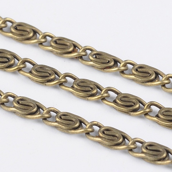 

PandaHall Iron Lumachina Chains, Unwelded, Lead Free and Nickel Free, Antique Bronze Color, with Spool, Link: 2.5mm wide, 6.5mm long, about...