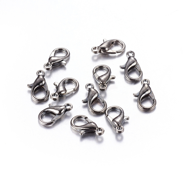 

PandaHall Zinc Alloy Lobster Claw Clasps, Parrot Trigger Clasps, Cadmium Free & Nickel Free & Lead Free, Gunmetal, 16x8mm, Hole: 2mm Alloy...