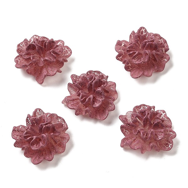 

PandaHall Opaque Resin Cabochons, Flower, Indian Red, 23x24.5x11mm Resin Flower