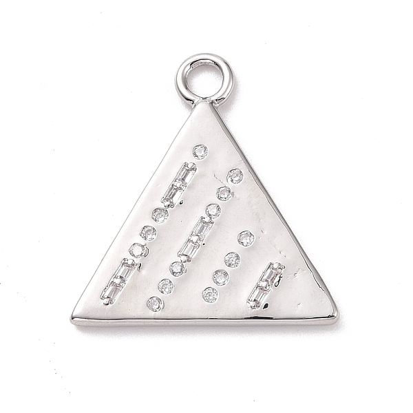 

PandaHall Eco-friendly Brass Micro Pave Clear Cubic Zirconia Pendants, Cadmium Free & Lead Free, Long-Lasting Plated, Triangle, Platinum...