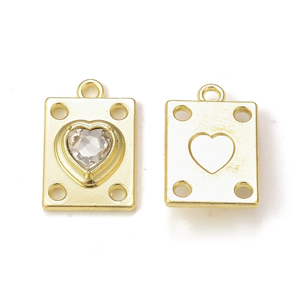 

PandaHall Rack Plating Alloy Glass Pendants, Golden, Rectangle with Heart Charms, Clear, 19.5x12.5x5mm, Hole: 1.8mm Alloy+Glass Rectangle...