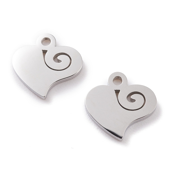 

PandaHall 304 Stainless Steel Charms, Laser Cut, Heart, Stainless Steel Color, 11x11x1.5mm, Hole: 1.4mm 304 Stainless Steel Heart