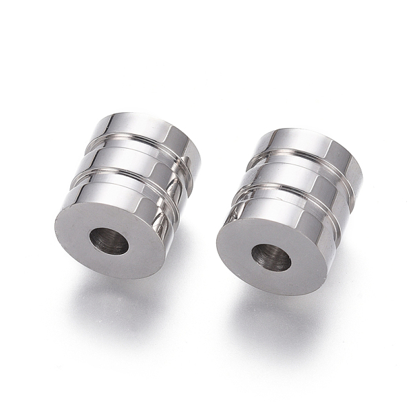 

PandaHall 304 Stainless Steel Groove Beads, Column, Stainless Steel Color, 10.5x10mm, Hole: 3mm 304 Stainless Steel Column