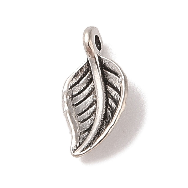 

PandaHall Tibetan Style Alloy Charms, Cadmium Free & Lead Free, Leaf, Antique Silver, 14.5x7.5x3.5mm, Hole: 1.5mm Alloy Leaf