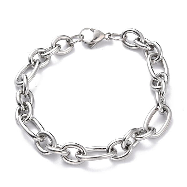 304 Stainless Steel Figaro Chain Bracelets