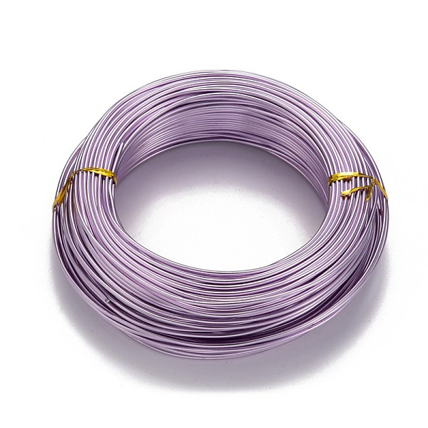 

PandaHall Round Aluminum Wire, Flexible Craft Wire, for Beading Jewelry Doll Craft Making, Lilac, 12 Gauge, 2.0mm, 55m/500g(180.4 Feet/500g)..., Purple