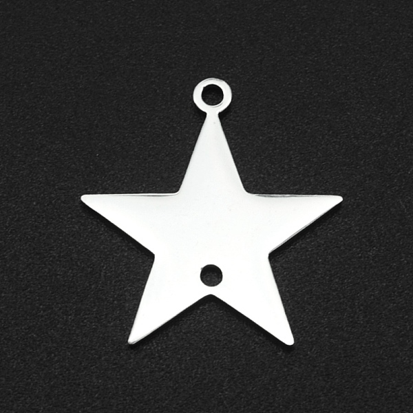 

PandaHall 201 Stainless Steel Links Connectors, Laser Cut, Star, Stainless Steel Color, 21x20x1mm, Hole: 1.8mm 201 Stainless Steel Star