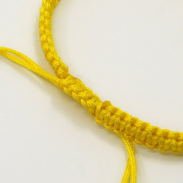 

PandaHall Braided Nylon Cord for DIY Bracelet Making, Gold, 145~155x5x2mm, Hole: 2~4mm Nylon Gold
