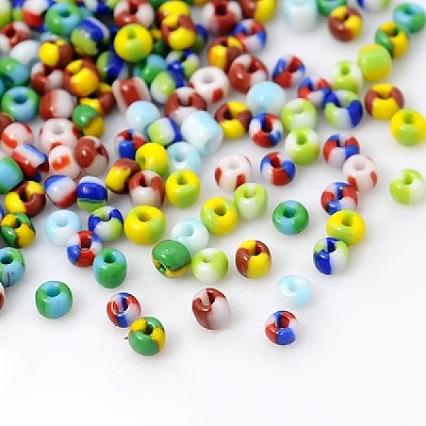 

PandaHall 12/0 Glass Seed Beads, Opaque Colours Seep, Mixed Color, 2mm, hole: 0.8mm Glass Multicolor