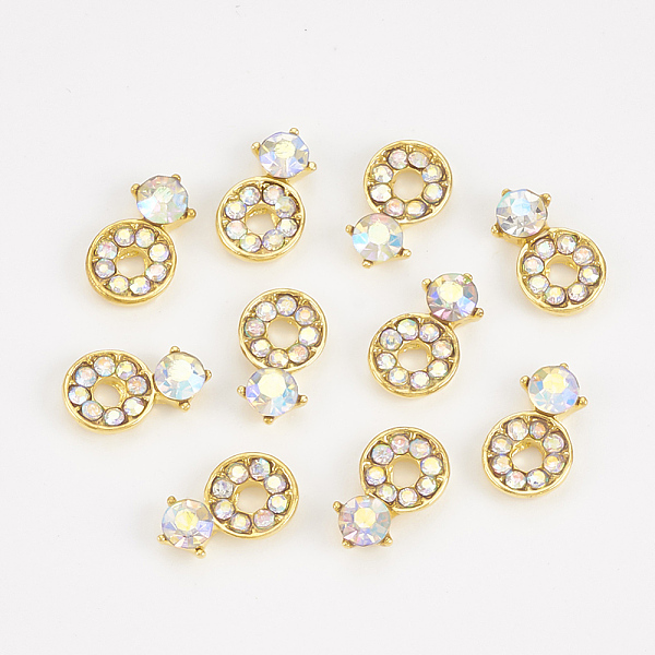 

PandaHall Alloy Rhinestone Cabochons, Nail Art Decoration Accessories, Male Gender Sign, Golden, Crystal AB, 9x5x3mm Alloy+Rhinestone Symbol..., Clear