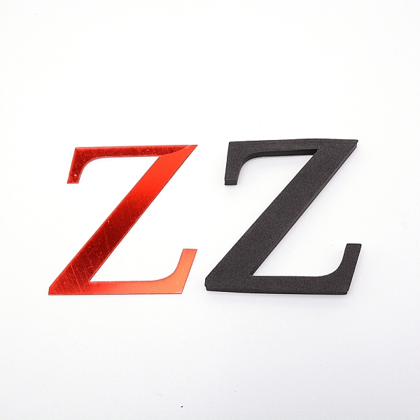 

PandaHall Acrylic Mirror Wall Stickers Decal, with EVA Foam, Red, Letter.Z, 100x90x1mm, Foam: 100x90x10.5mm Acrylic Letter Red