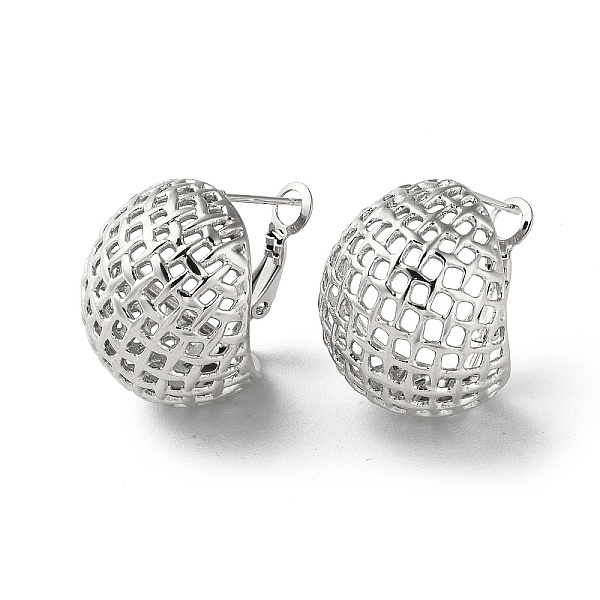 

PandaHall 304 Stainless Steel Hollow Earrings, Hollow Half Round, Stainless Steel Color, 23x19.5mm 304 Stainless Steel Half Round
