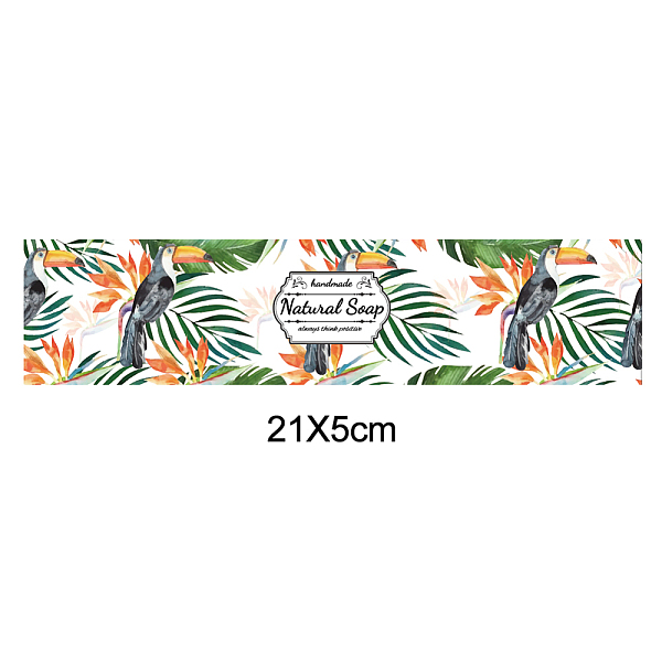

PandaHall Handmade Soap Paper Tag, Both Sides Coated Art Paper Tape with Tectorial Membrane, Rectangle with Leaf/Flower Pattern & Word, for..., Orange