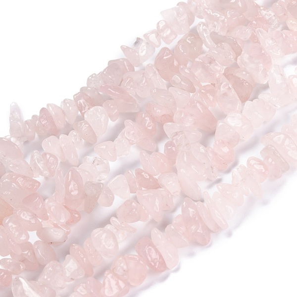 

PandaHall Natural Rose Quartz Beads Strands, Chip, 3~16x3~8mm, Hole: 0.7mm, 32.28''(82cm) Rose Quartz Chip