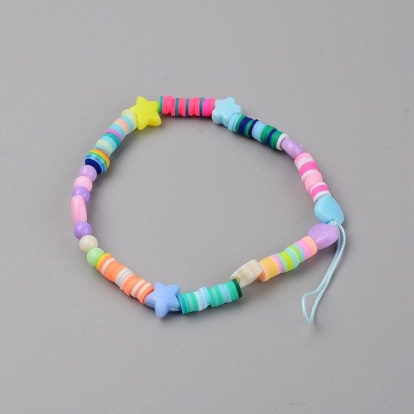Polymer Clay Heishi Beaded Mobile Straps