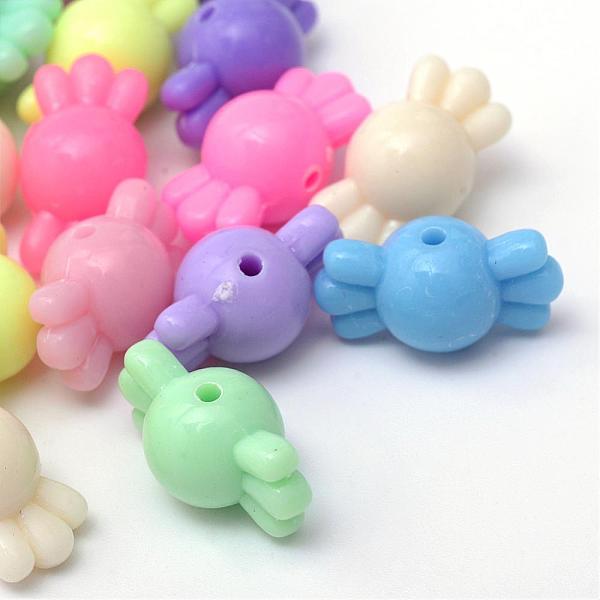 

PandaHall Candy Opaque Acrylic Beads, Mixed Color, 8.5x16.5x9mm, Hole: 1.5mm, about 272pcs/160g Acrylic Candy Multicolor