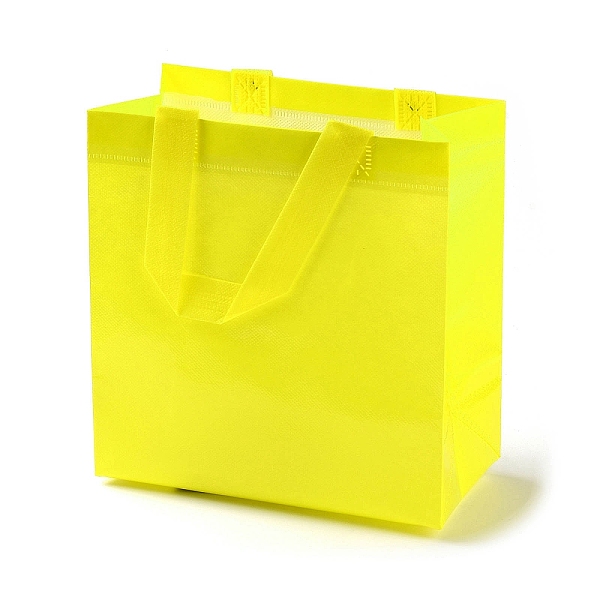 

PandaHall Non-Woven Reusable Folding Gift Bags with Handle, Portable Waterproof Shopping Bag for Gift Wrapping, Rectangle, Yellow...