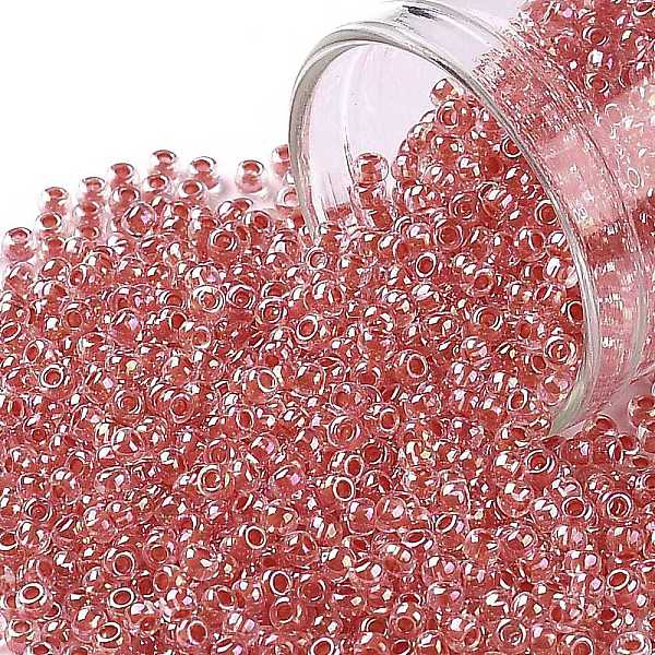 

PandaHall TOHO Round Seed Beads, Japanese Seed Beads, (1845) Red Rose Lined Crystal Rainbow, 11/0, 2.2mm, Hole: 0.8mm, about 1110pcs/10g...