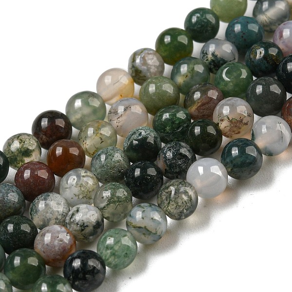 

PandaHall Natural Indian Agate Gemstone Bead Strands, Round, 4mm, Hole: 1mm, about 110~120pcs/strand, 15.7 inch Indian Agate Round