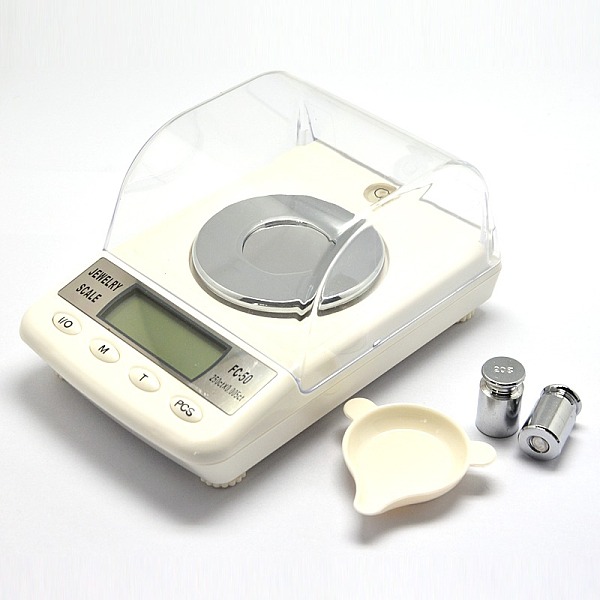 

PandaHall Diamond Jewelry Tool Digital Scale, Pocket Scale, Aluminum with ABS, Weight Capacity 250CT, Weight Increment 0.005CT, with Two..., White