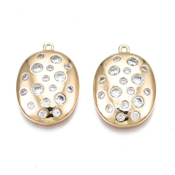 Brass Micro Pave Cl… - image