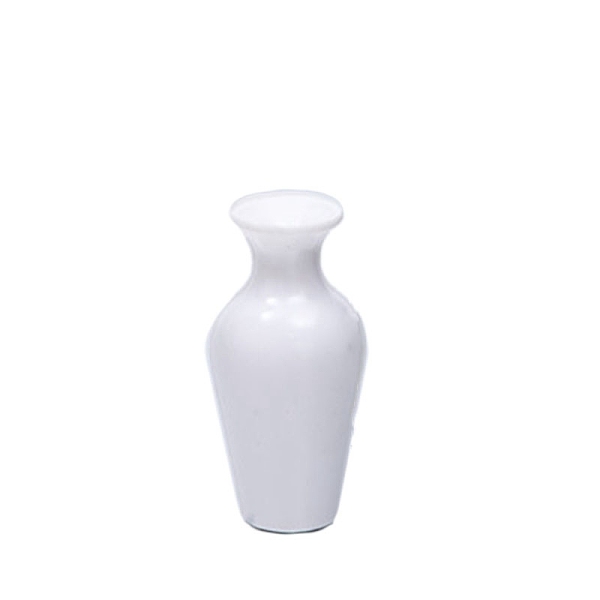 

PandaHall Dollhouse Accessories, Simulation Mini ABS Vase Model, White, 12x28mm Plastic Vase White