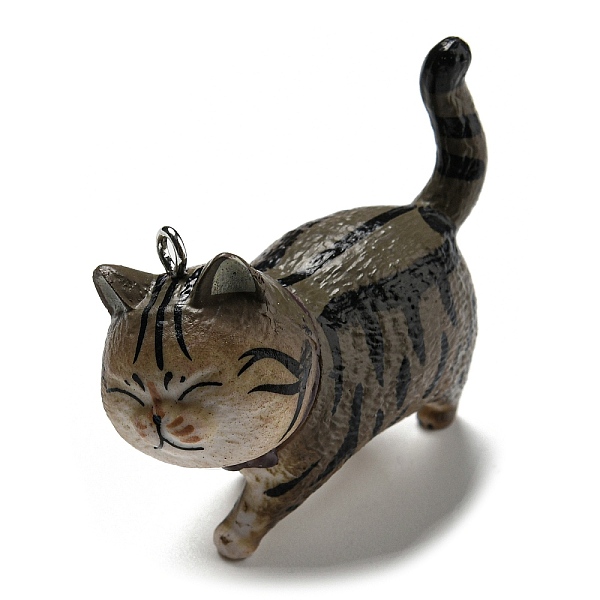 

PandaHall Cute Plastic Pendants, with Platinum Tone Iron Loop, Cat Charm, Black, 42x46x20mm, Hole: 2mm Plastic Cat Shape Black