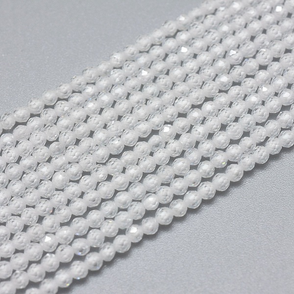 

PandaHall Cubic Zirconia Beads Strands, Faceted, Round, Clear, 2mm, Hole: 0.5mm, about 169pcs/strand, 15.7 inch(40cm) Cubic Zirconia Round...