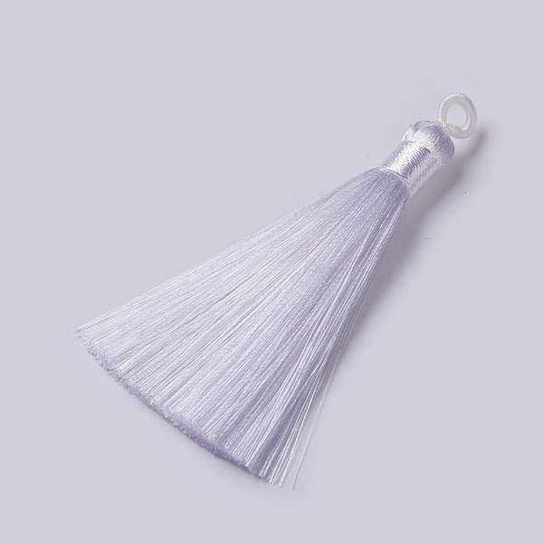 

PandaHall Polyester Tassel Pendants, White, 78~82x8mm, Hole: 2~4mm Polyester White