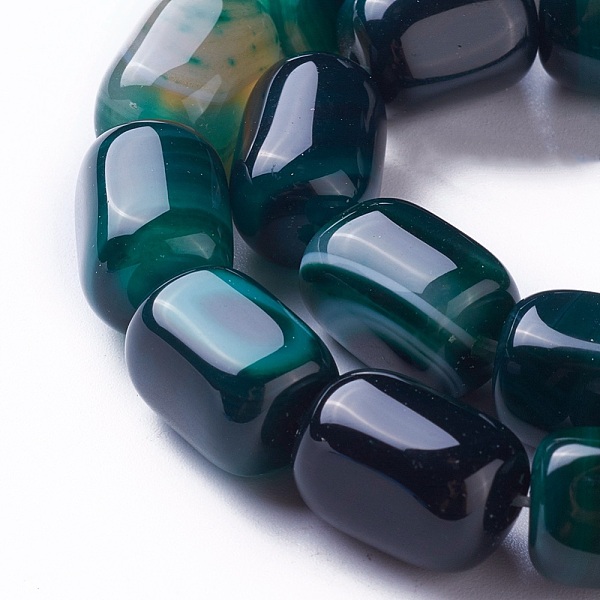 

PandaHall Natural Dyed Agate Beads Strands, Cuboid, Dark Slate Gray, 14~18x10~11x10~11mm, Hole: 1.5mm, about 25pcs/strand, 15.1 inch(38.5cm)...