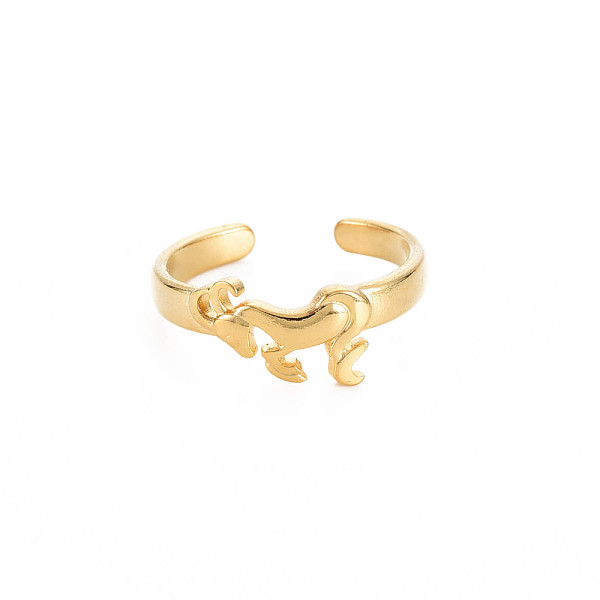 

PandaHall Ion Plating(IP) 304 Stainless Steel 12 Constellations/Zodiac Signs Open Cuff Ring for Women, Nickel Free, Real 18K Gold Plated...