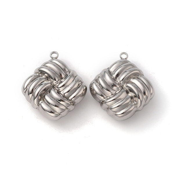 

PandaHall 304 Stainless Steel Pendants, Rhombus Charm, Stainless Steel Color, 33x29x12mm, Hole: 3mm 304 Stainless Steel Rhombus