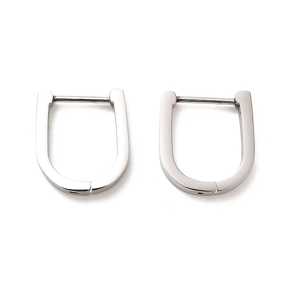 

PandaHall 202 Stainless Steel Hoop Earrings, with 304 Stainless Steel Pins, Arch, 16x3x14mm 202 Stainless Steel Arch