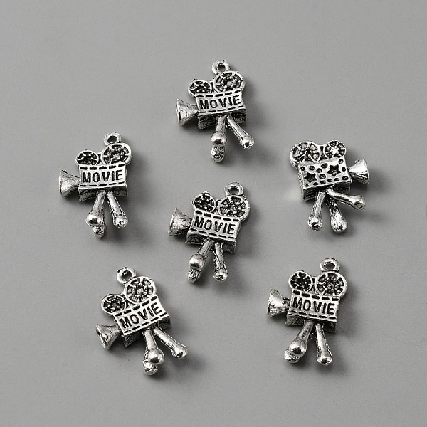 

PandaHall Tibetan Style Alloy Pendants, Projection Machine with Word Movie, Antique Silver, 25x16x7mm, Hole: 1.6mm Alloy Others