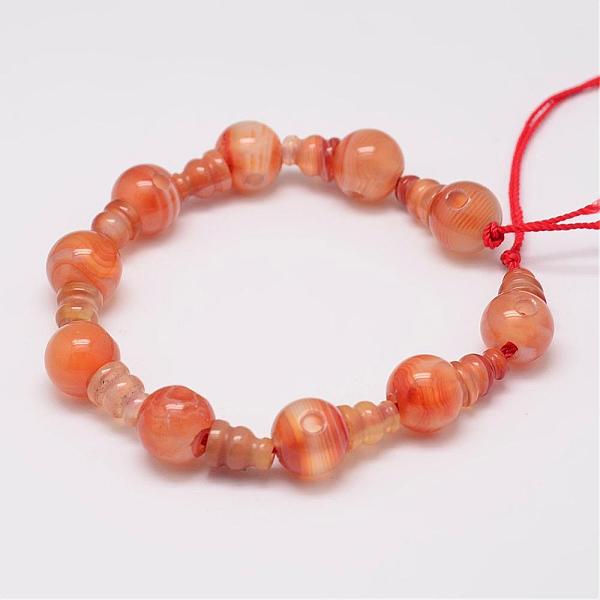 Natural Carnelian 3-Hole Guru Bead Strands