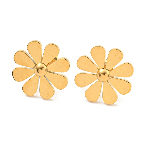 

PandaHall 304 Stainless Steel Stud Earrings for Women, Small Daisy, Real 18K Gold Plated, 17mm 304 Stainless Steel Flower