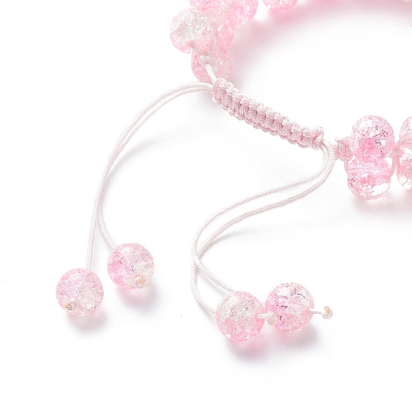 

PandaHall Bling Round Glass Braided Bead Bracelet, Double Layer Adjustable Bracelet for Women, Pink, Inner Diameter: 2~3-3/4 inch(5.1~9.6cm)...