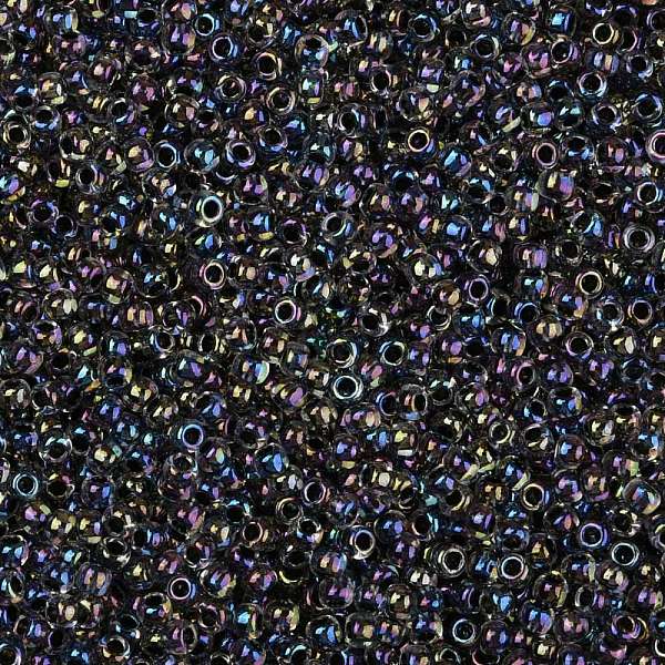 

PandaHall TOHO Round Seed Beads, Japanese Seed Beads, (1856) Bronze Lined Black Diamond Rainbow, 11/0, 2.2mm, Hole: 0.8mm, about 1110pcs/10g..., Gray
