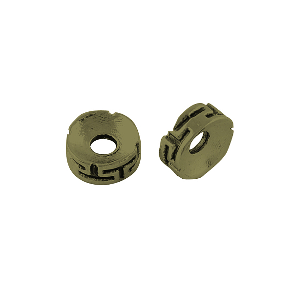 

PandaHall Flat Round Tibetan Style Alloy Spacers Beads, Cadmium Free & Lead Free, Antique Bronze, 7.5x3mm, Hole: 2mm Alloy Flat Round
