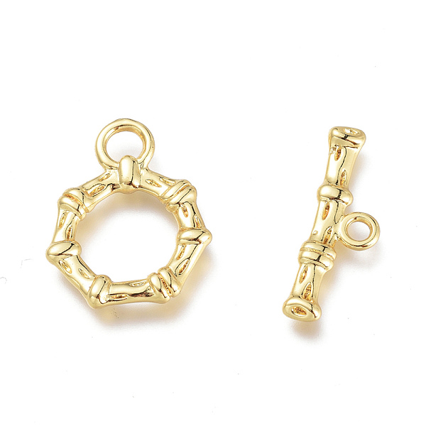 

PandaHall Brass Toggle Clasps, with Jump Rings, Long-Lasting Plated, Polygon, Real 18K Gold Plated, Bar: 20.7x7x2.2mm, Hole: 1.8mm, Polygon...