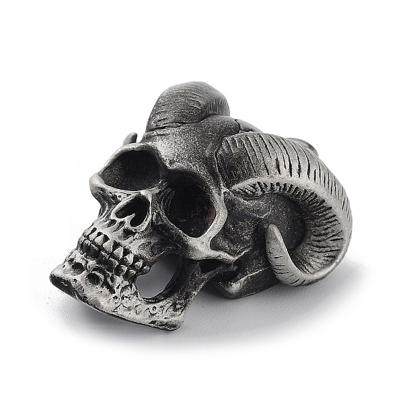 

PandaHall Tibetan Style Alloy Pendnat, Frosted, Skull, Antique Silver, 40x29.5x19mm, Hole: 3.2mm Alloy Skull