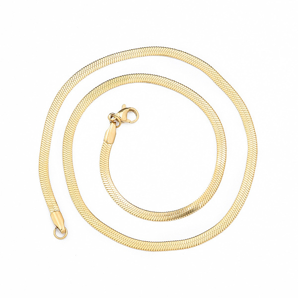 

PandaHall 304 Stainless Steel Herringbone Chains Necklace for Men, Golden, 15.75 inch(40cm), Wide: 3mm 304 Stainless Steel