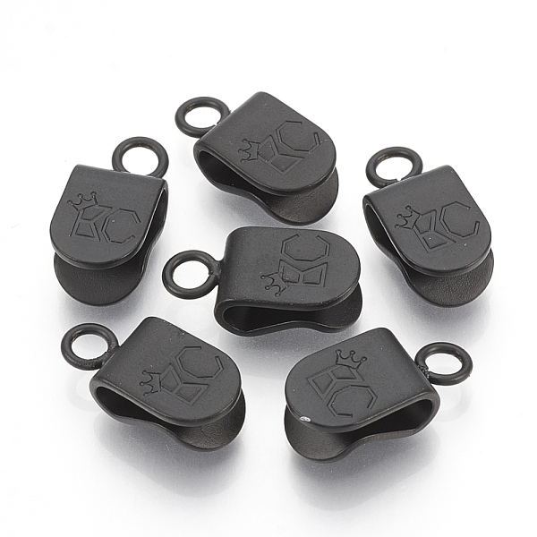 

PandaHall Brass Crimp Ends, Matte Style, Gunmetal, 21~21.5x10.5x8mm, Hole: 3mm Brass