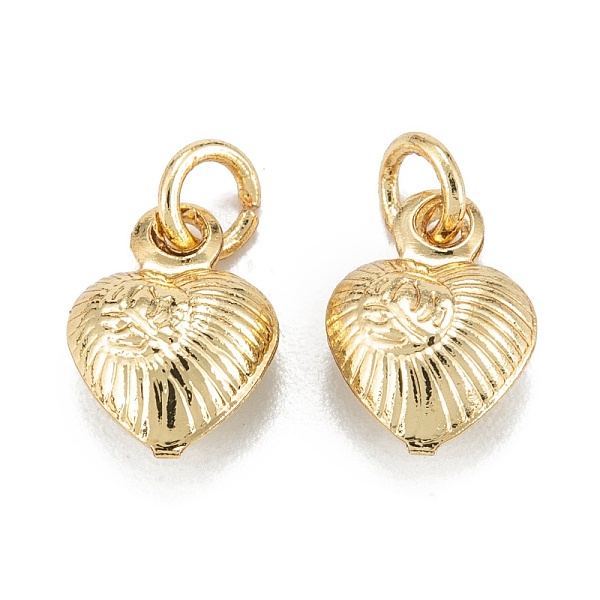 

PandaHall Brass Charms, Long-Lasting Plated, with Jump Ring, Heart, Real 18K Gold Plated, 10x7x4mm, Jump Ring: 4x1mm, 2.5mm inner diameter...