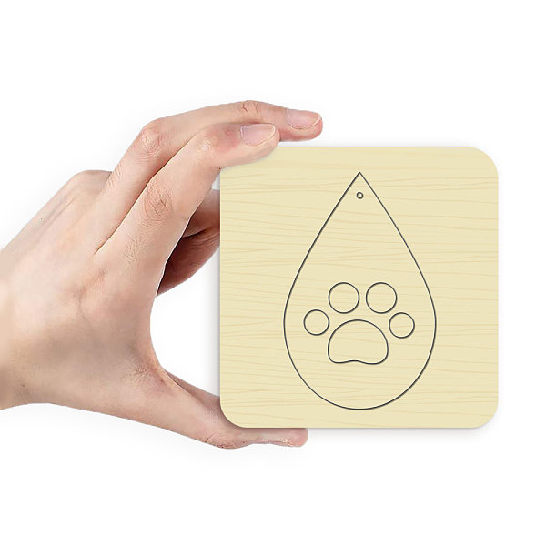 

PandaHall Wood Cutting Dies, with Steel, for DIY Scrapbooking/Photo Album, Decorative Embossing DIY Paper Card, teardrop, with Footprints...