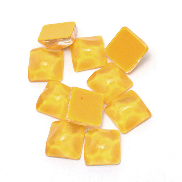 

PandaHall Opaque Resin Cabochons Accessories, for Jewelry Making, Irregular Shape, Sqaure, Gold, 16x16x8.5mm Resin Square Gold