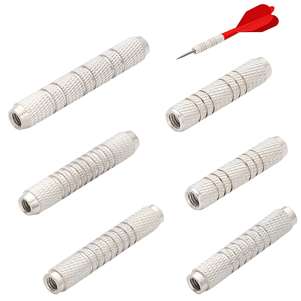 

PandaHall CHGCRAFT 6Pcs 6 Style Iron Dart Barrels for Soft Tip Darts, Platinum, 32.5~49.5x7~8.5mm, 1pc/style Iron